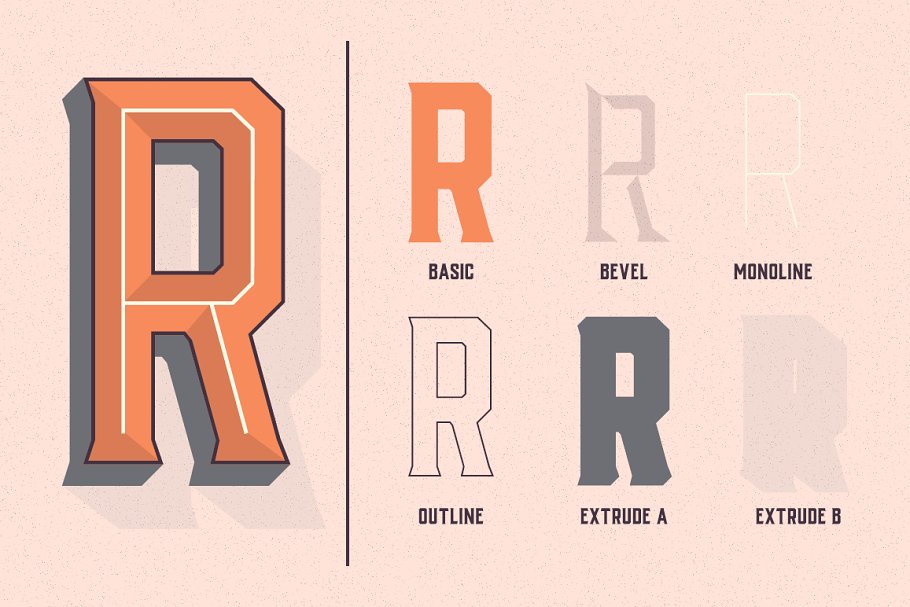Vhiena Layered Type Font