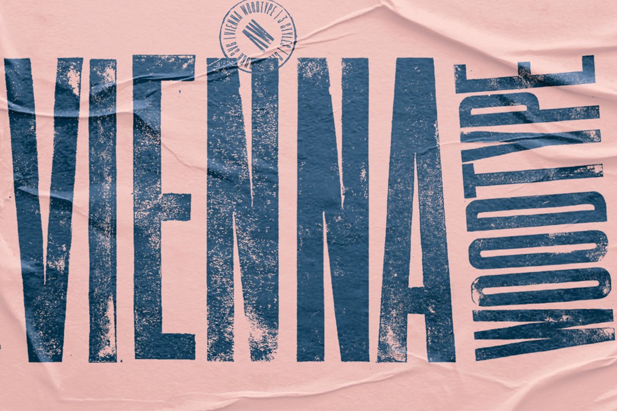 Vienna Woodtype Font