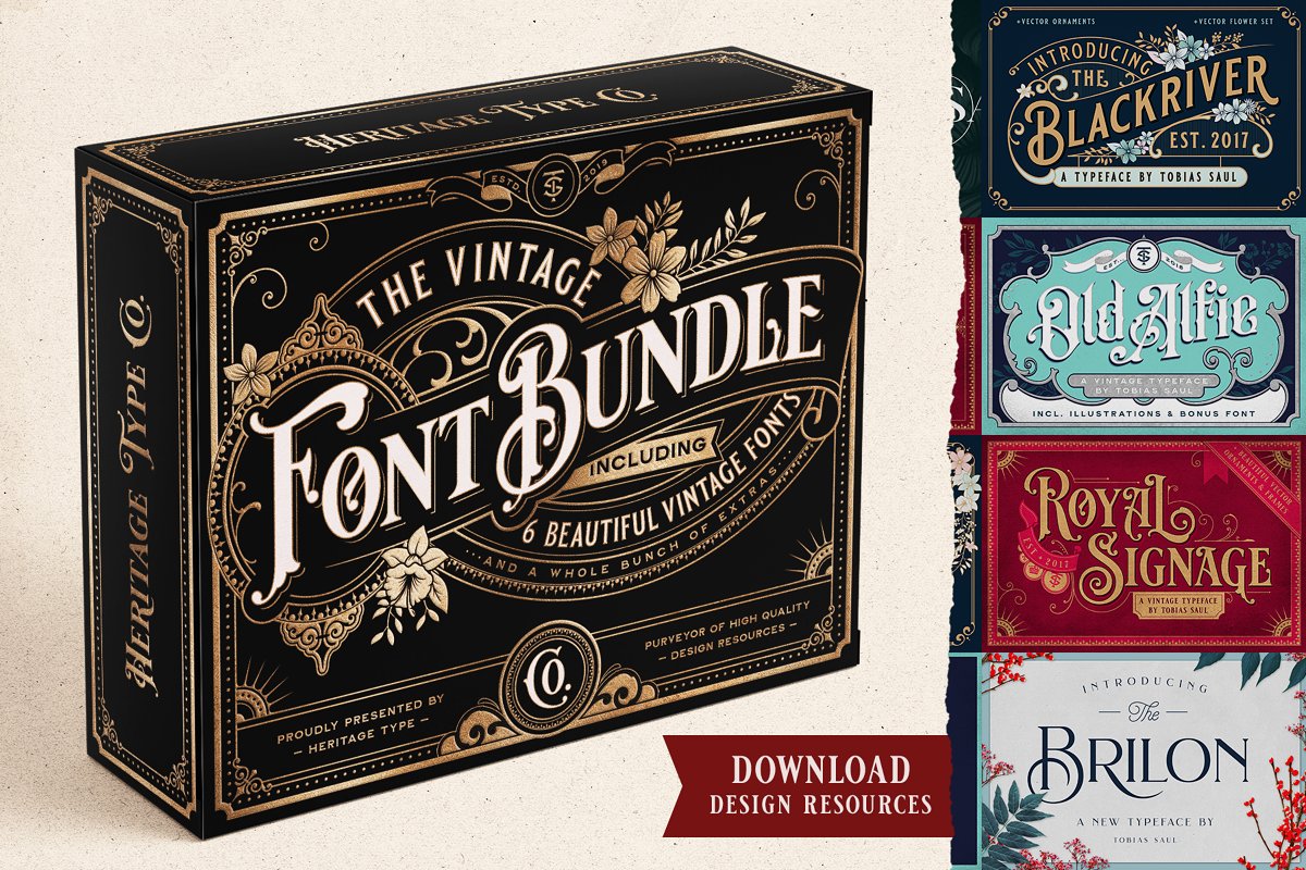 Vintage Font Bundle Free Download