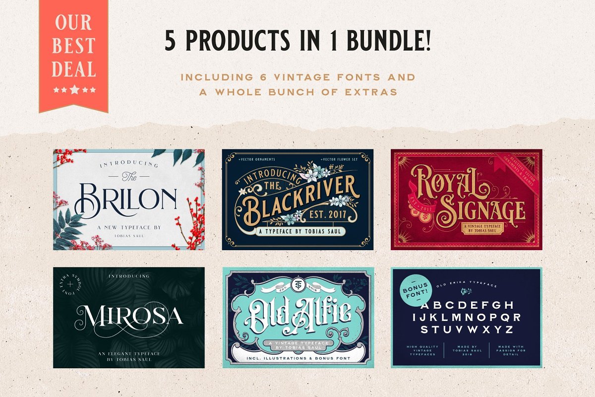 Vintage Font Bundle Free Download