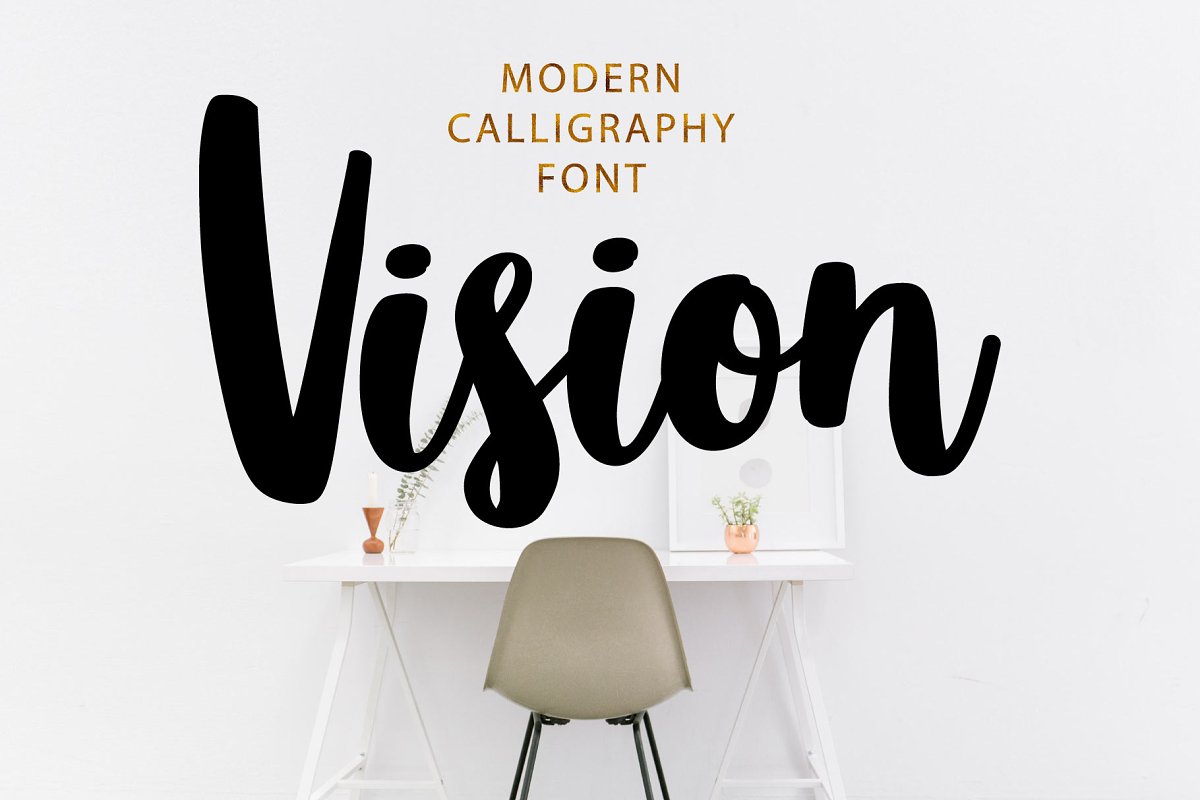 Vision bold script Font