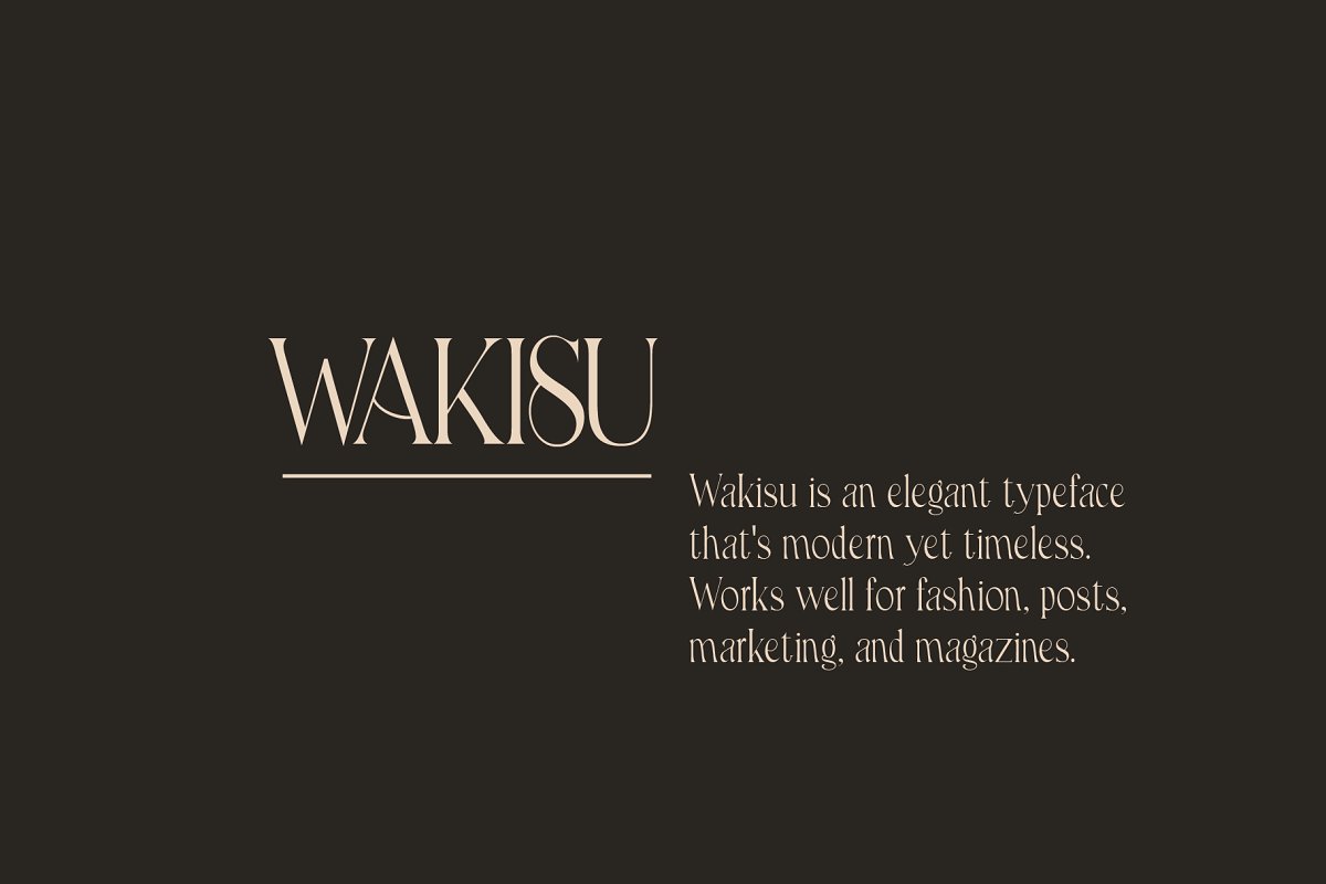 Wakisu   Elegant Sans Serif Font Free Download