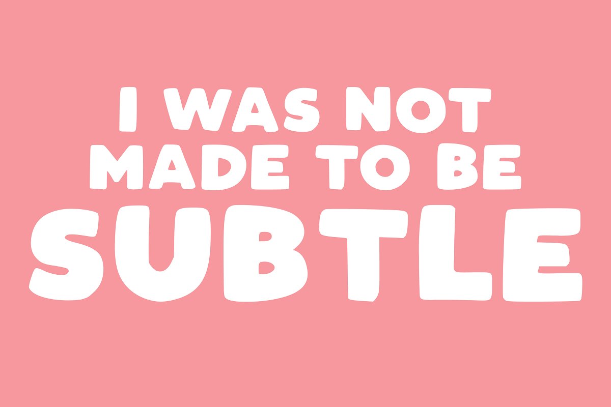 Watermelon A Chunky Bold Font