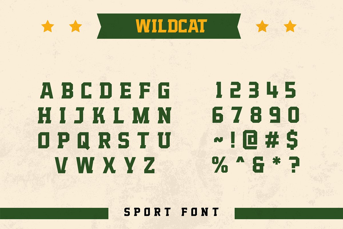 Wildcat   Varsity Sport Typeface Font Free Download