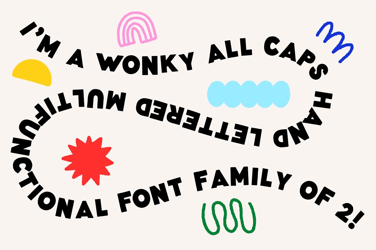 Wonky A Clean Blocky Font