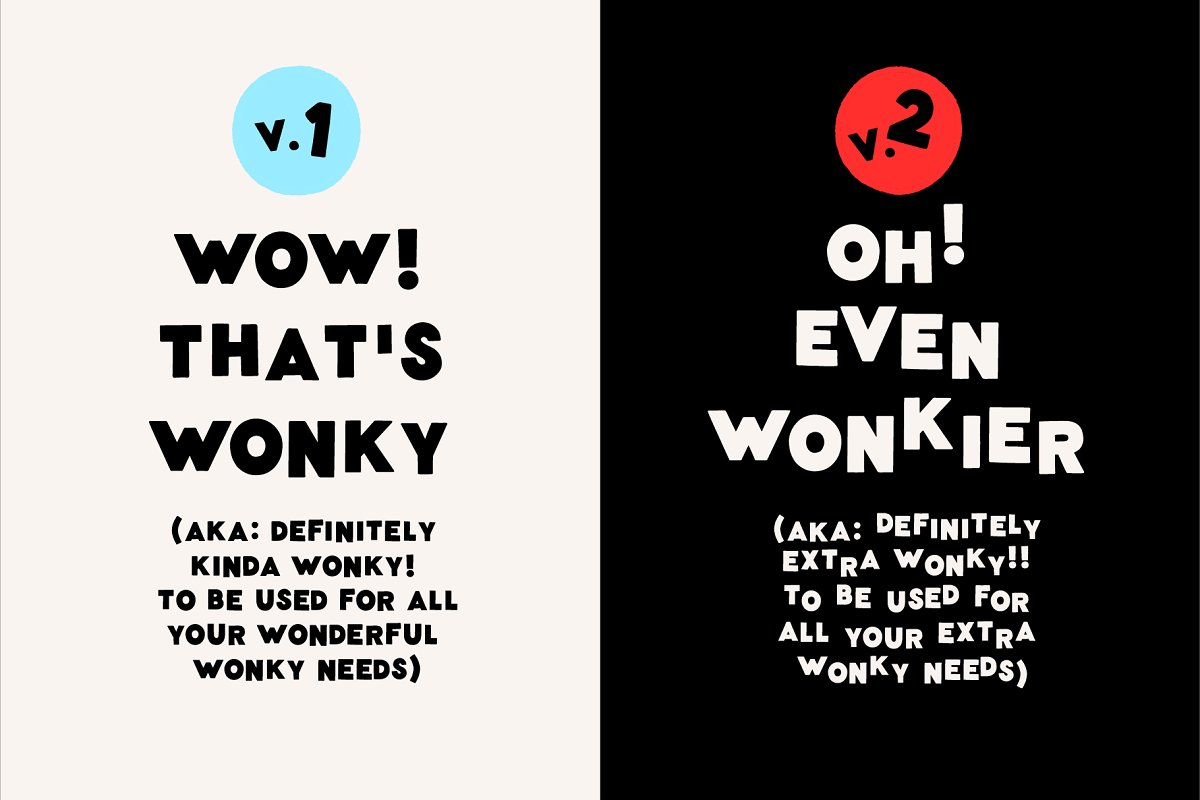 Wonky A Clean Blocky Font