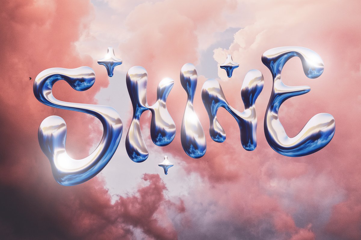 Wubble 2.0 3D Chrome Font Set Free Download