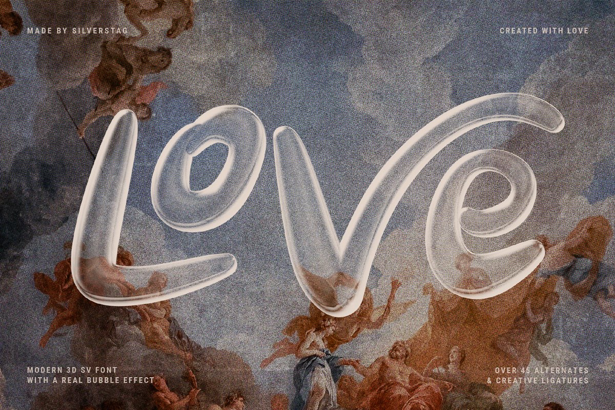 YOUTH MOJITO A D Bubbly SVG Font