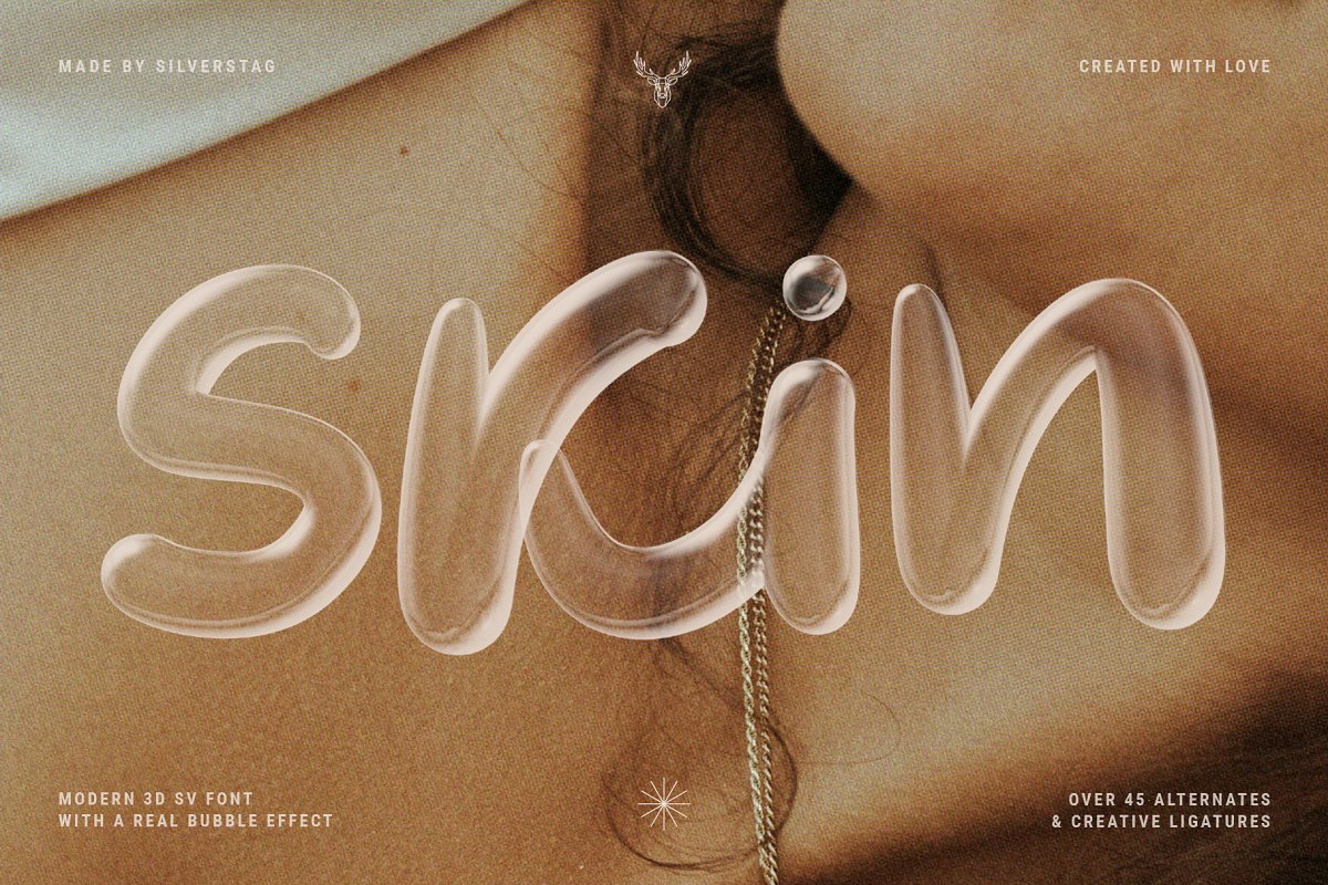 YOUTH MOJITO A D Bubbly SVG Font