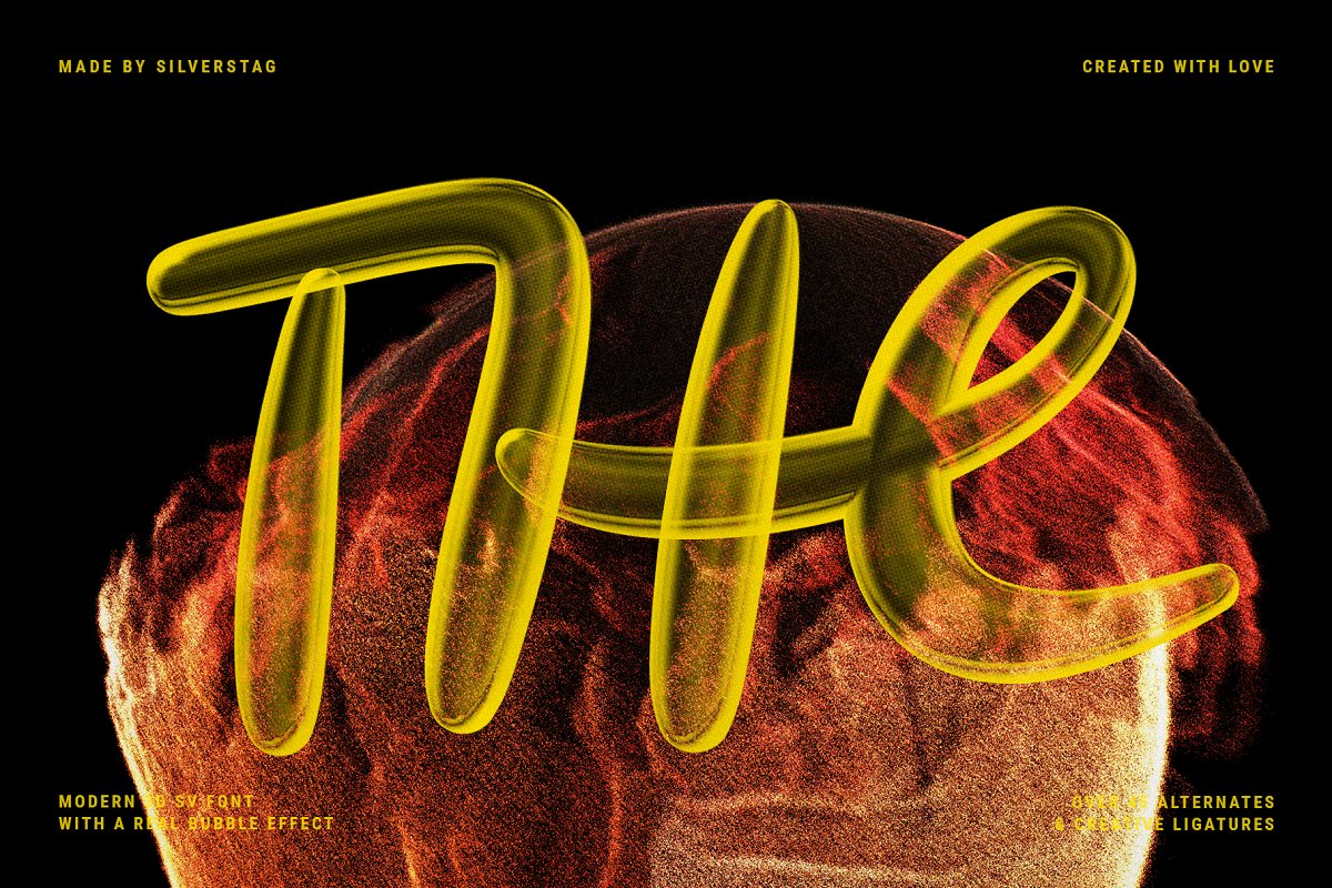 YOUTH MOJITO A D Bubbly SVG Font