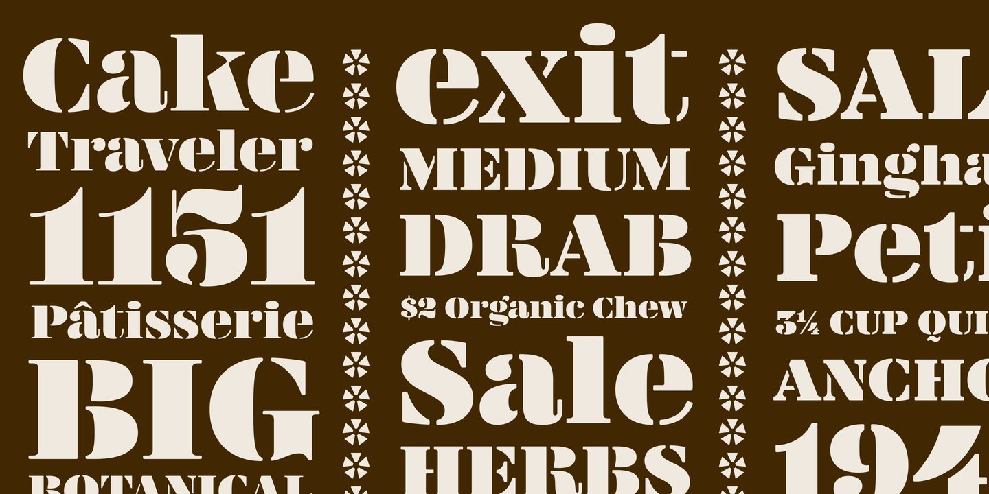 Yorklyn Stencil Font