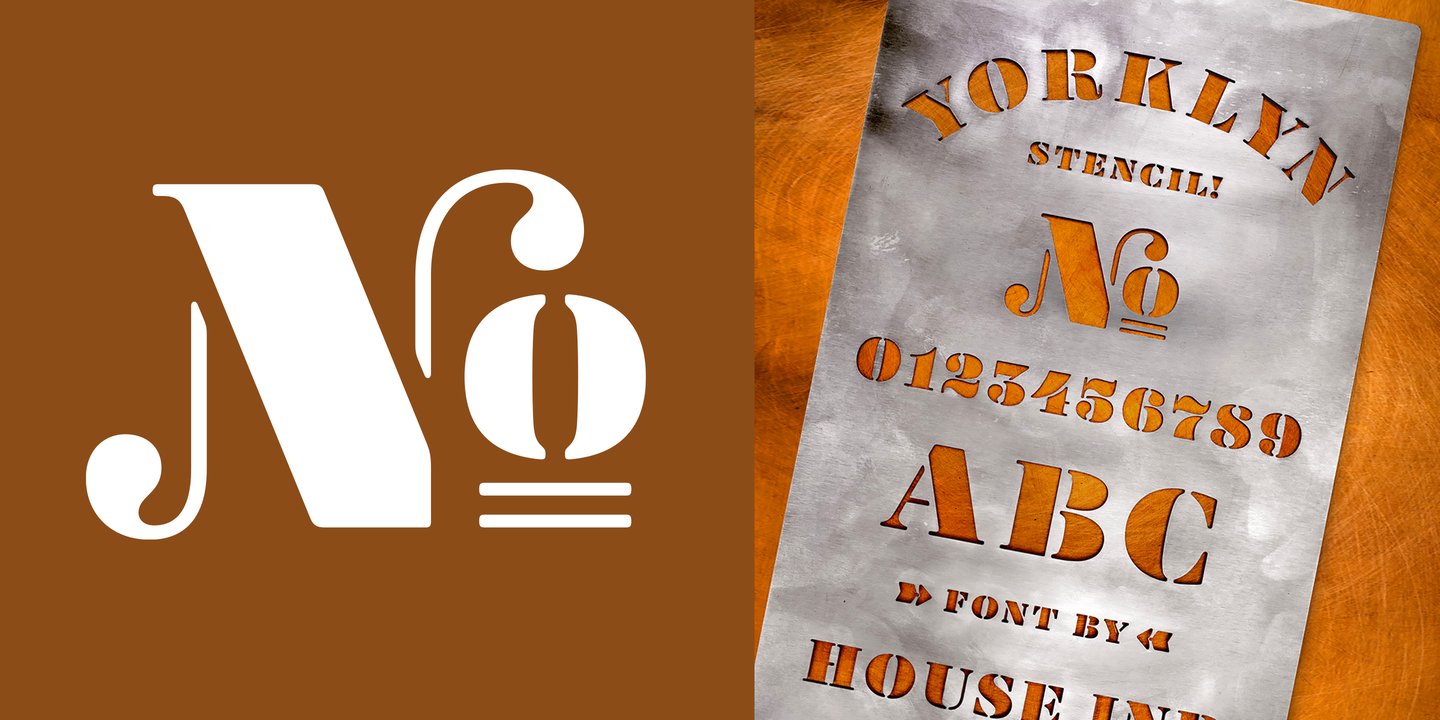 Yorklyn Stencil Font