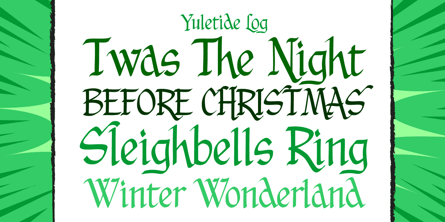 Yuletide Log Font Family Free Download Yuletide Log Font