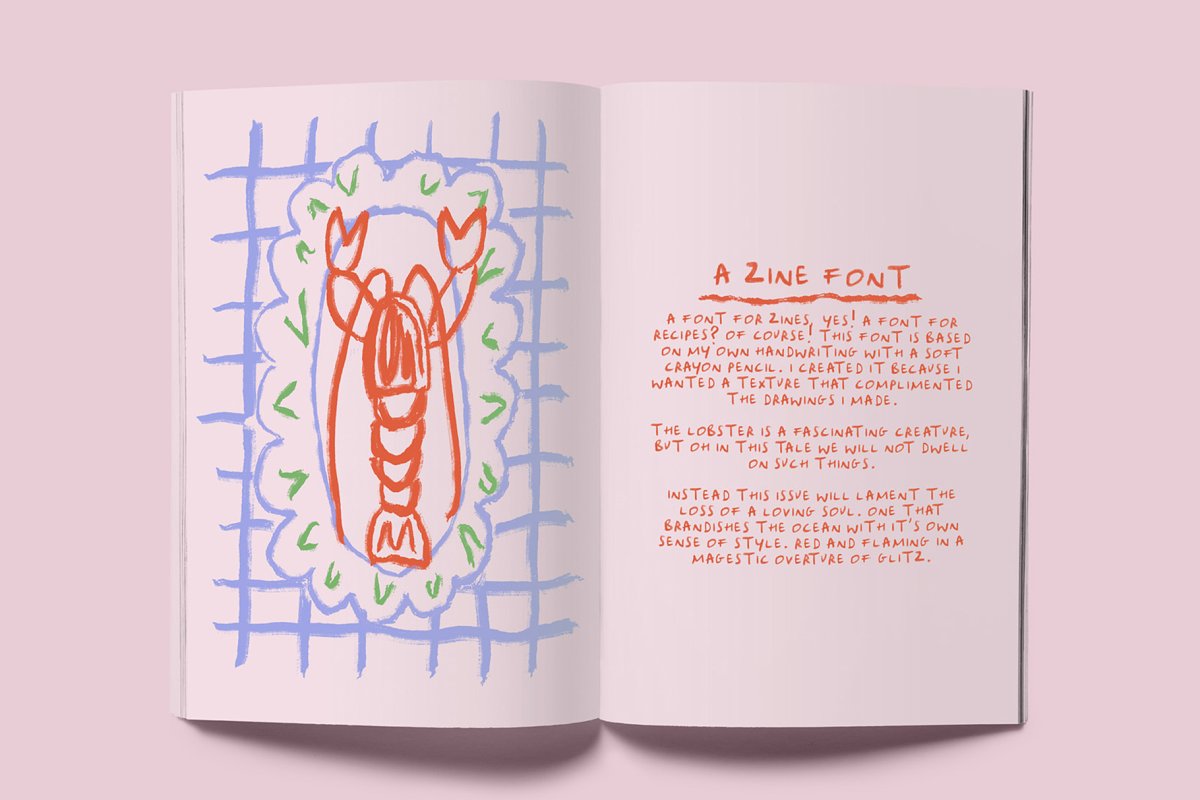 Zine SVG A Handwritten Font